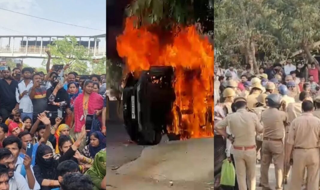 नोएडा में मजदूरों का विस्फोट: कम तनख्वाह, महंगाई और शोषण के खिलाफ सड़कों पर उतरा गुस्सा, कई जगह हिंसा नोएडा में मजदूरों का विस्फोट: कम तनख्वाह, महंगाई और शोषण के खिलाफ सड़कों पर उतरा गुस्सा, कई जगह हिंसा